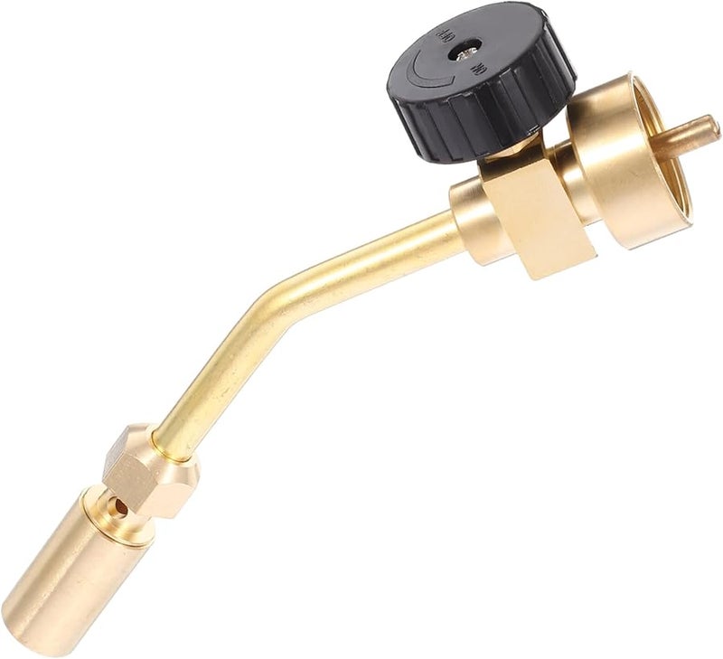 Brass Propane Torch Head with Air Valve Heavy Duty Pencil Flame for Welding Plumbing Soldering - Image 1